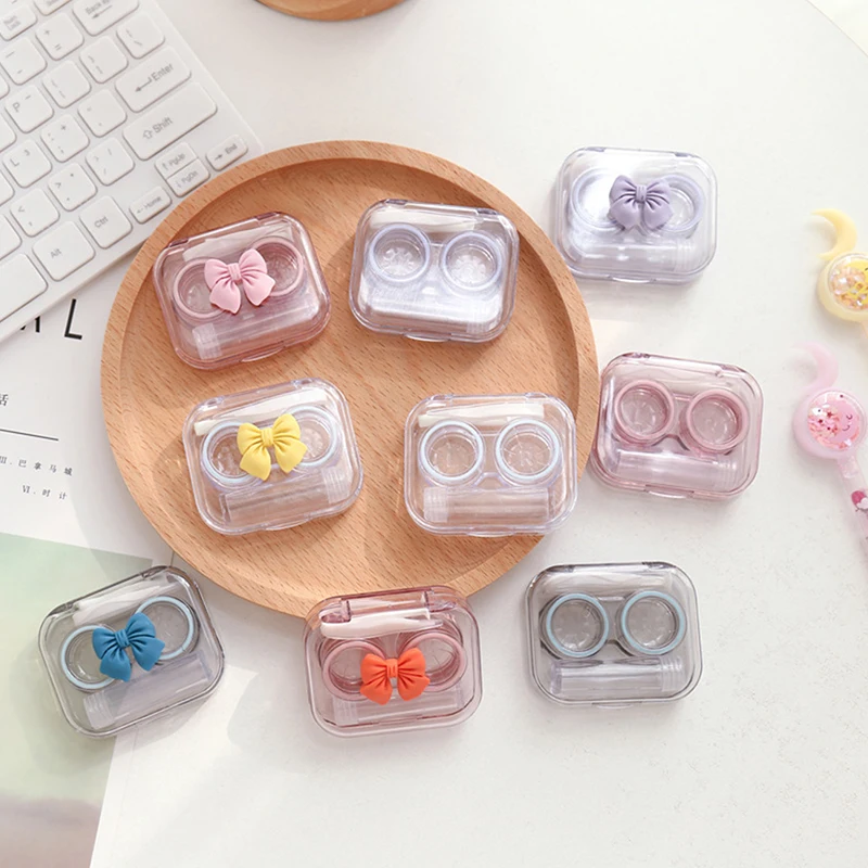 

1pcs Transparent Tweezers Suction Stick Container Set Portable Contact Lens Box for Women Travel Contact Lenses Case