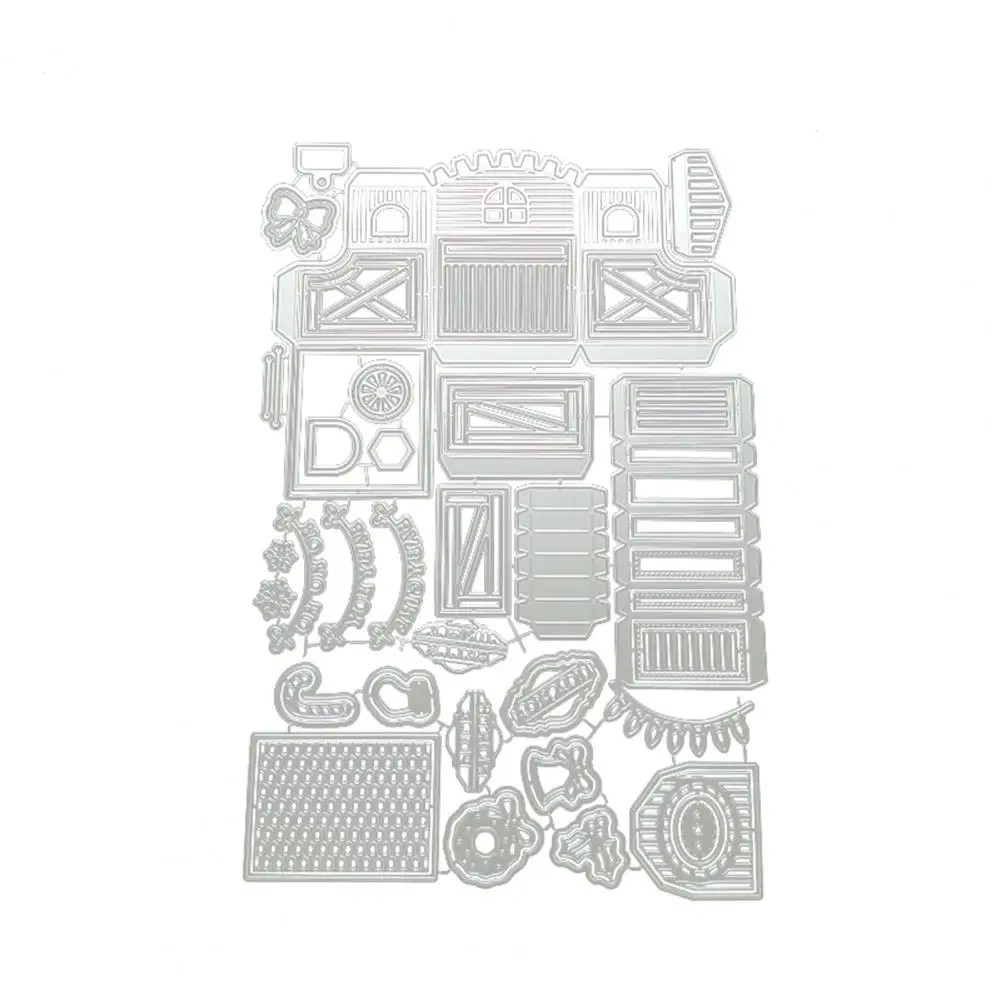 

Unique Embossing Template Silvering Stencil Die Reusable 3D Modeling Scrapbook Blade Punching Template Building Trains