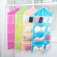 mesh wardrobe storage hanging organizers for underwear bra socks necktie folding closet clothing rack hanger