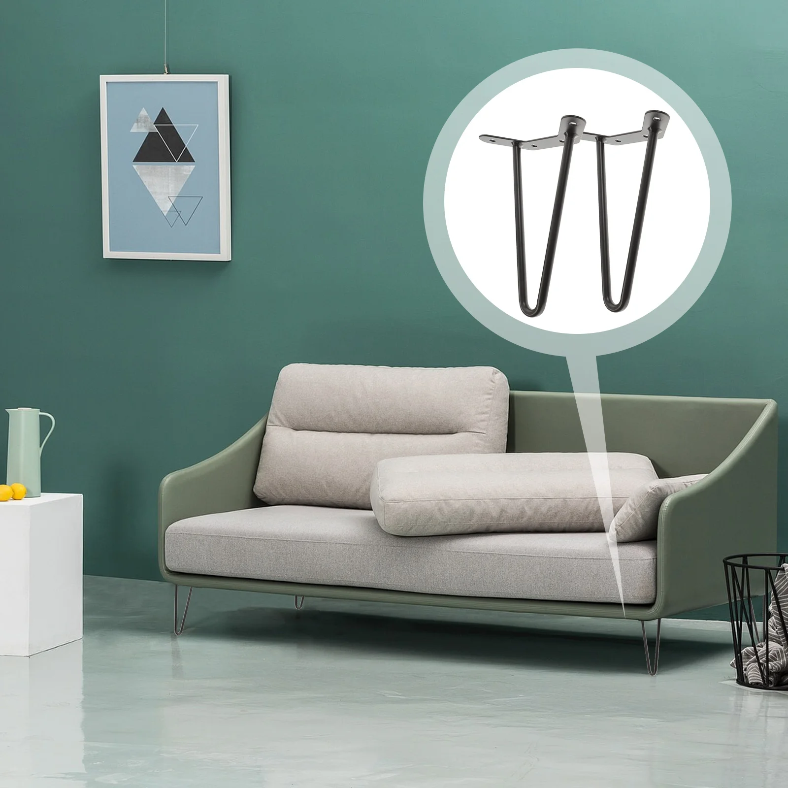 

2pcs Hairpin Leg Coffee Table Leg 200mm Iron Desk Leg End Coffee Table Leg