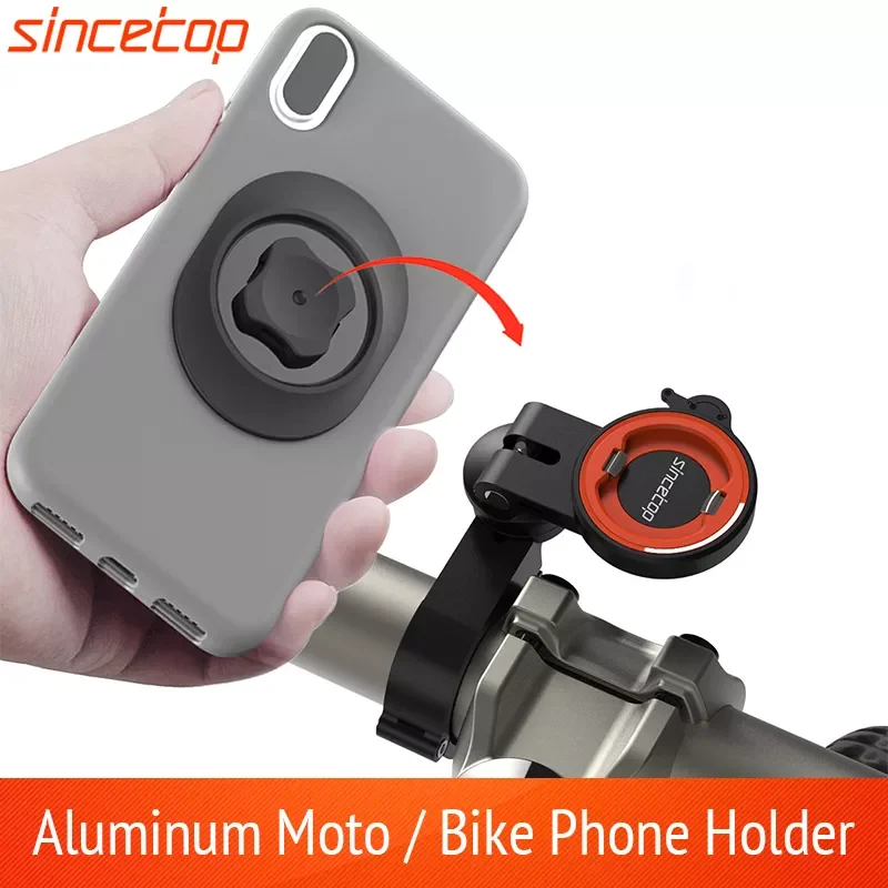 

Aluminum Alloy Bike Mobile Phone Holder Adjustable Bicycle Phone Holder MTB Phone Stand Cycling Accessories Moto Handlebar Clip