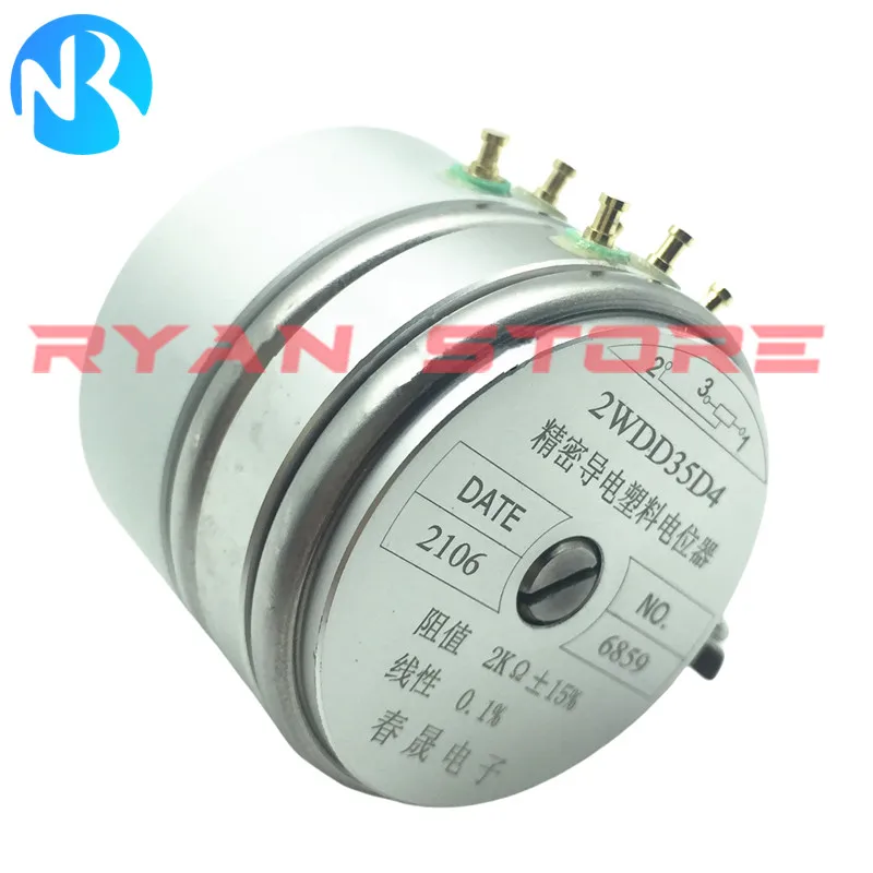 1 шт. 100% новый дуплексный 2WDD35D4 1K 2K 5K 10K линейный 0.1% точный проводящий пластиковый потенциометр Датчик углового перемещения