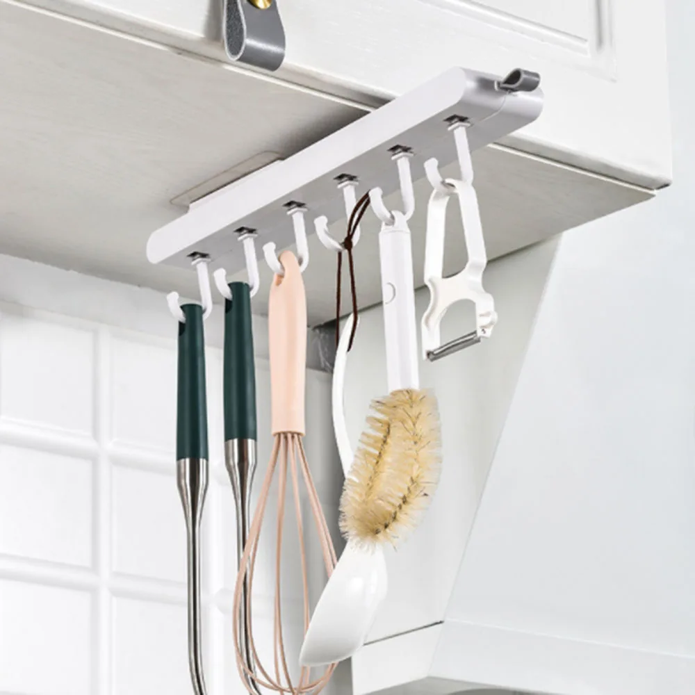 

Kitchen Storage Pull Hook Kitchen Bathroom 6 Hooks Kitchen Accessories Storage Hooks