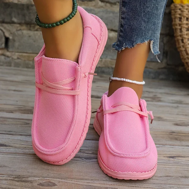 Женские сетчатые кроссовки Вулканизированная подошва на толстой нескользящей