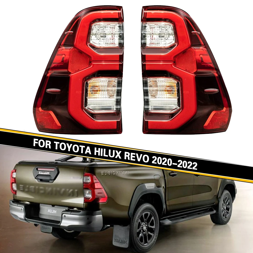 

Left/Right Side Red Tail Lamp For Toyota Hilux Revo Rocco SR5 Pickup 2020 2021 2022 Rear Tail Light Brake Lamp with Wire Harne