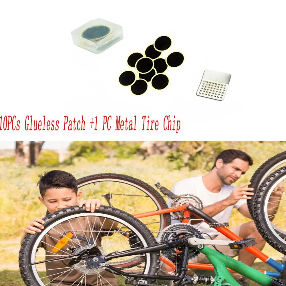 

10PCS Quick Drying Adhesive Cycling Mend Tyre Protection Bike Tire Patch Bicycle Fix Repair Tool No-glue