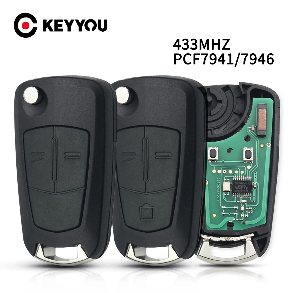 

KEYYOU For Opel Remote Car Key 433MHZ PCF7941/7946 For Opel/Vauxhall Astra H 2004-2009 Zafira B 2005-2013 Corsa D Vectra C 2/3B