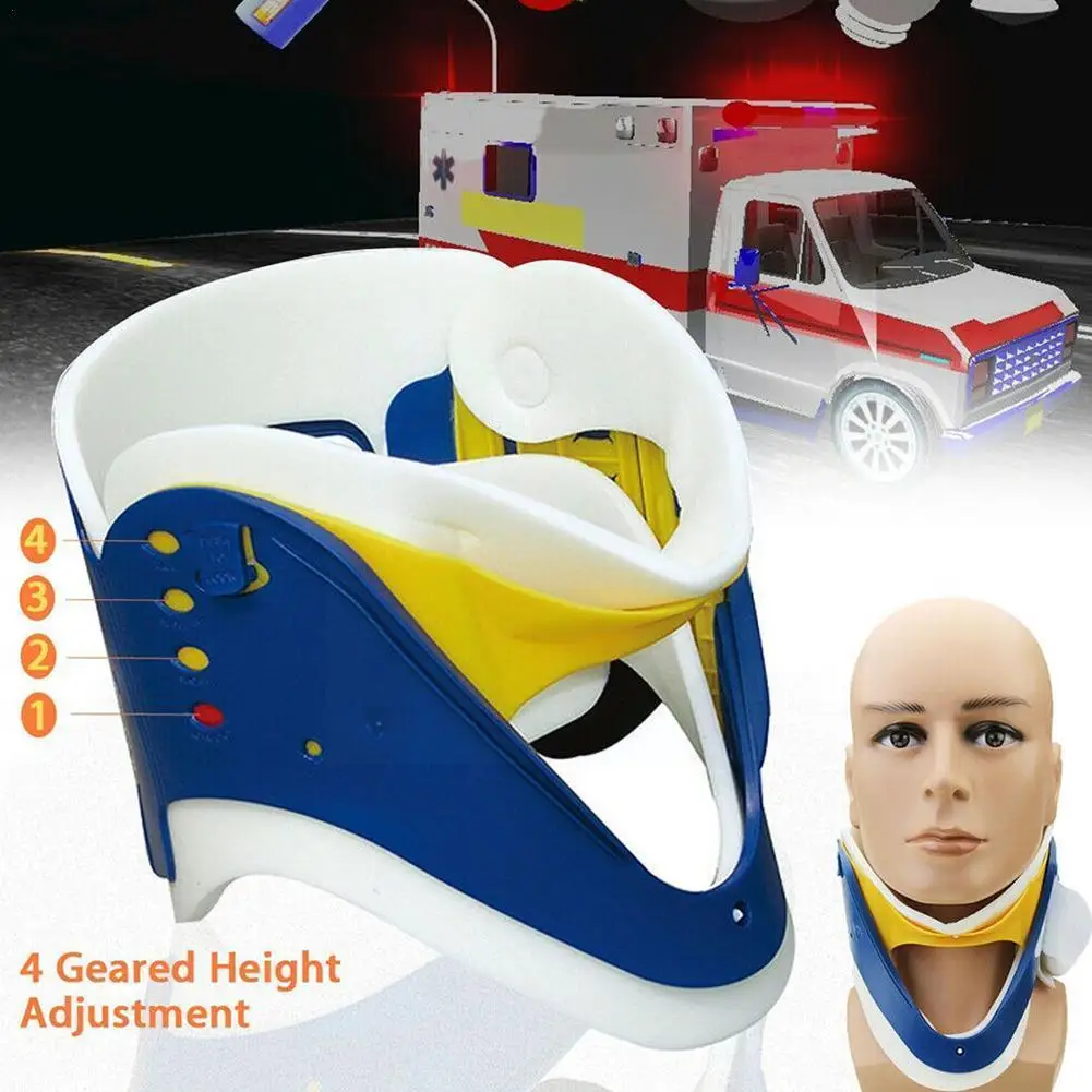 4 In 1 Neck Brace Neck Correction Neck Collar Cervical Body Adjustable Support Stretcher Protection Traction Therapy Brace O8N6