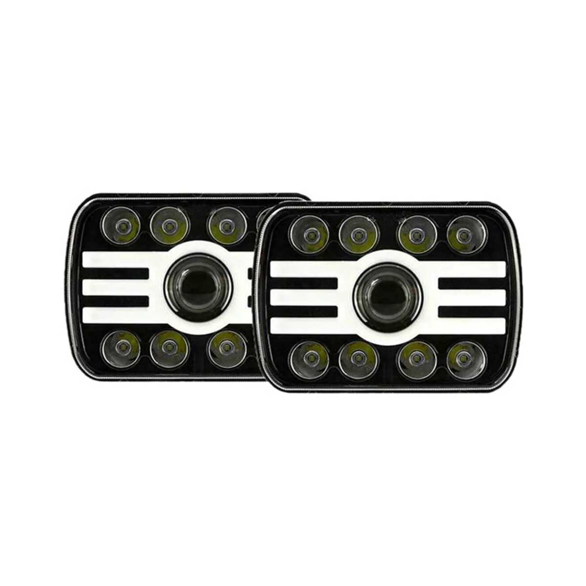 Фары головного света 240 Вт 5x7 дюймов 7x6 Ближний и Дальний свет гало DRL для Wrangler XJ YJ 1