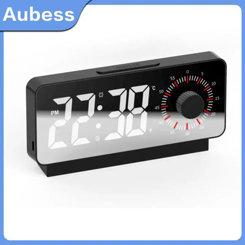 

Visualization Alarm Clock One Day Can Set Two Groups Simple Digital Screen Independent Alarm Clock Setting Knob Design Countdown