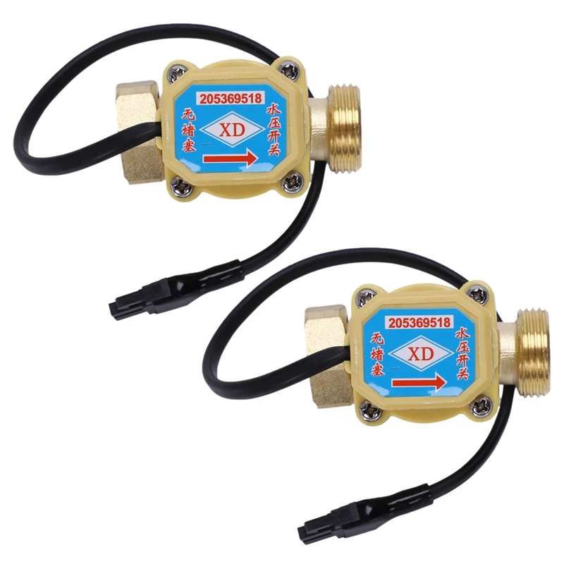 

2X 26Mm 3/4 Inch PT Thread Connector 120W Pump Water Flow Sensor Switch