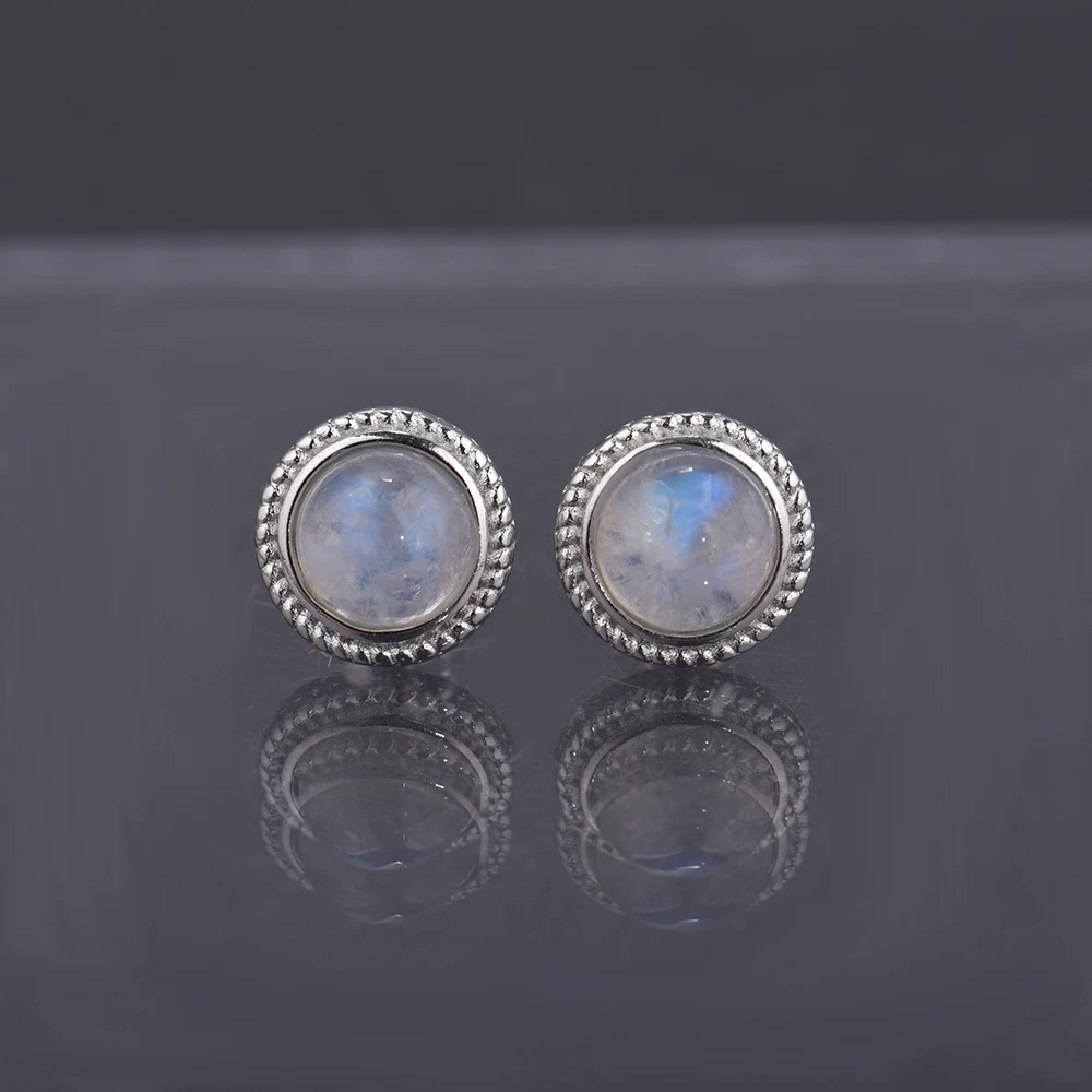 Женские серьги-гвоздики из серебра 925 пробы с аметистом |