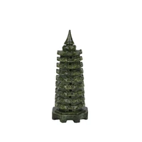 jade carved crafts natural sapphire jade wenchang towerfeng shui decoration
