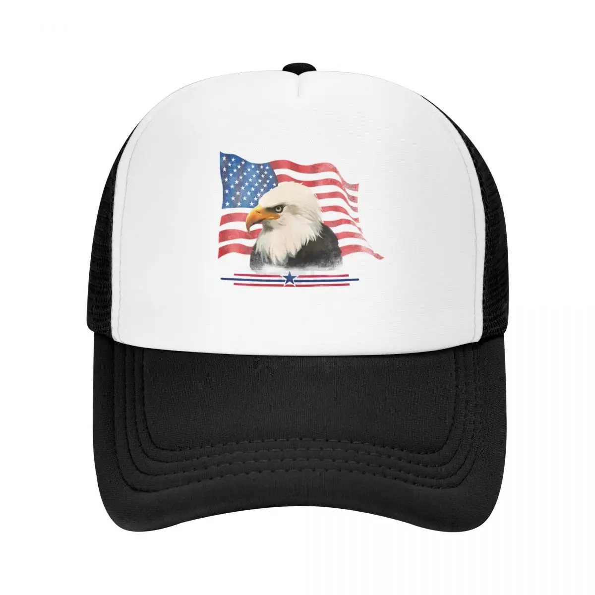 

Модная патриотическая бейсболка с американским флагом США и орлом для мужчин и женщин, дышащая Кепка-тракер, уличные кепки-бейсболки