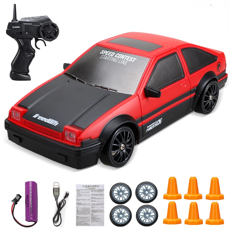 

2.4G Rc Car Drift 4WD 3.7V 500MAH RC Drift Car Toy Remote Control Car Model AE86 Vehicle Car RC Racing Kids Car Toy