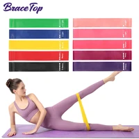 bracetop resistance bands set 5 pcs different resistance levels elastic band for home gym long exercise workout training yoga