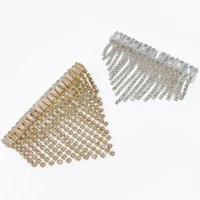 perisbox 4 designs shiny full rhinestones tassel hair clip pin for women bijoux crystal hair barrettes wedding banquet jewelry