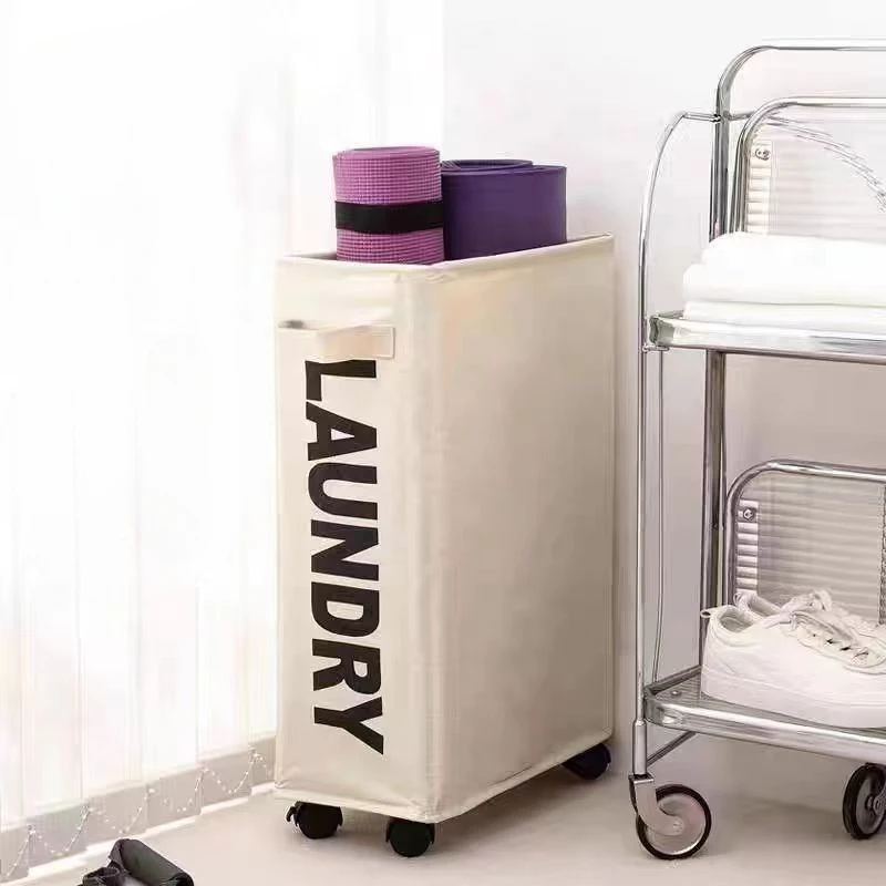 

Foldable Laundry Basket Rolling Laundry Basket Bathroom Organizer Clothes Organizer Yoga Storage Basket Home Assortment Box