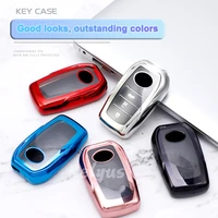plating tpu pc car key cover shell for toyota hilux fortuner land cruiser camry coralla crown rav4 highland key case holder