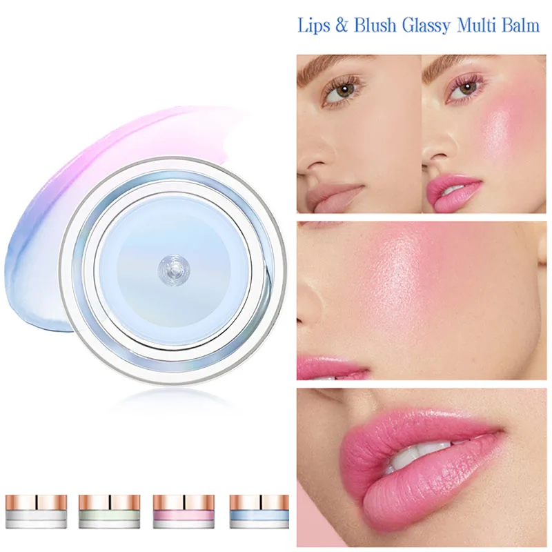 

Color Changing Blush Cream Warm Temperature Change Blush Multi-Use Glassy Pink Lips Cheek Blusher Waterproof Lasting Makeup 5g