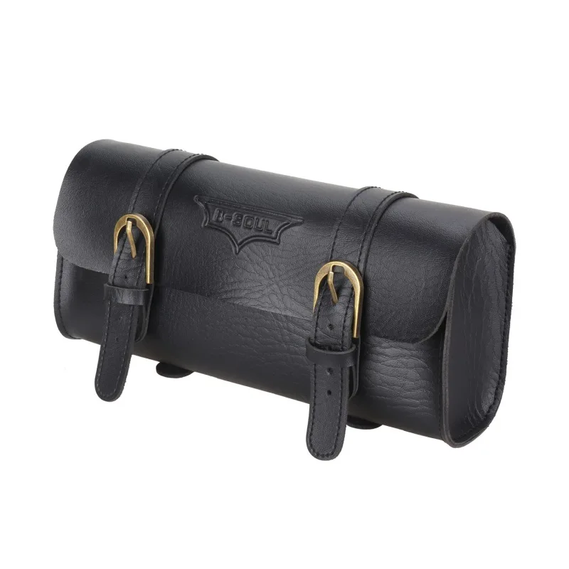 

B-SOUL New Vintage Bicycle Handlebar Bag Bicycle Tail Bag PU Leather Cycling Bag Saddle Pouch Tail Pannier Riding Bike Bag
