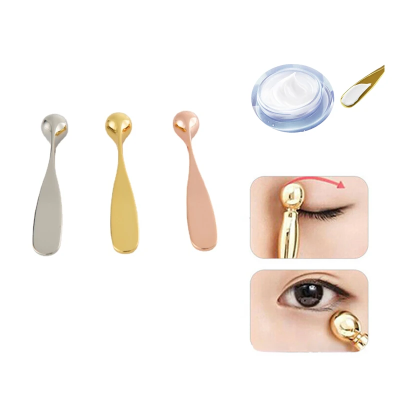 

1 шт. Новая металлическая маска для лица, ложка, палочки, крем для глаз против морщин, аппликатор, крем для глаз, массажные палочки, инструмент...