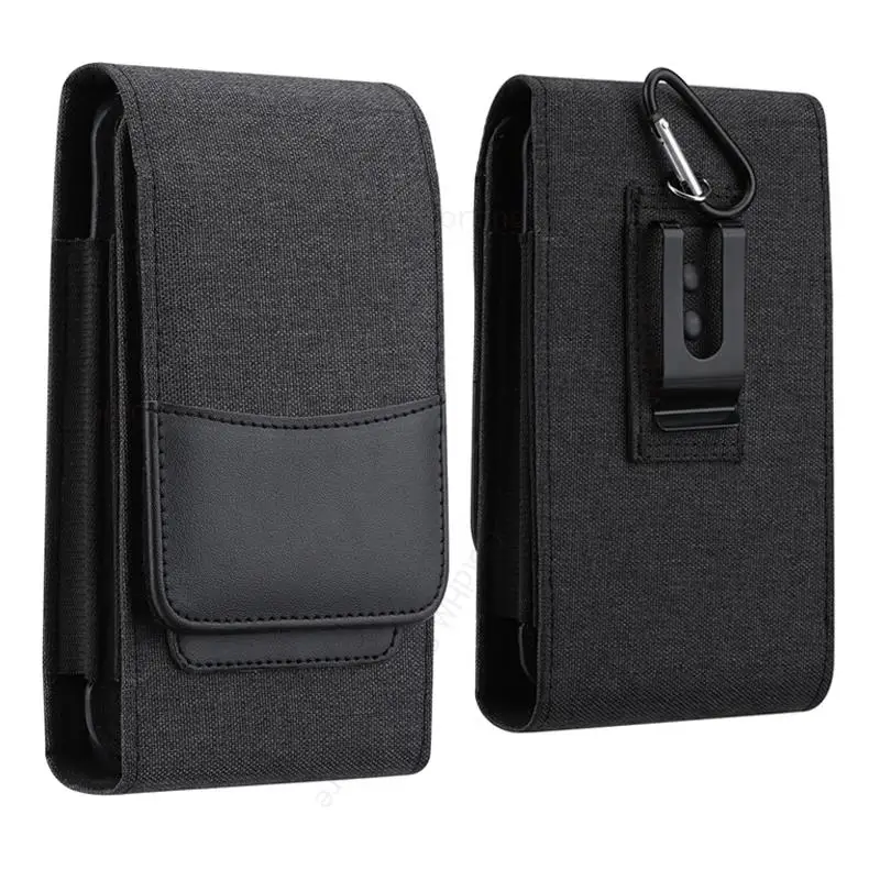 

Flip Case Nylon Cloth Phone Pouch For Redmi Note 12 Pro Plus 11R 11S 11T 11E 12 Belt Clip Waist Bag For Redmi Note 10 9 Pro Max