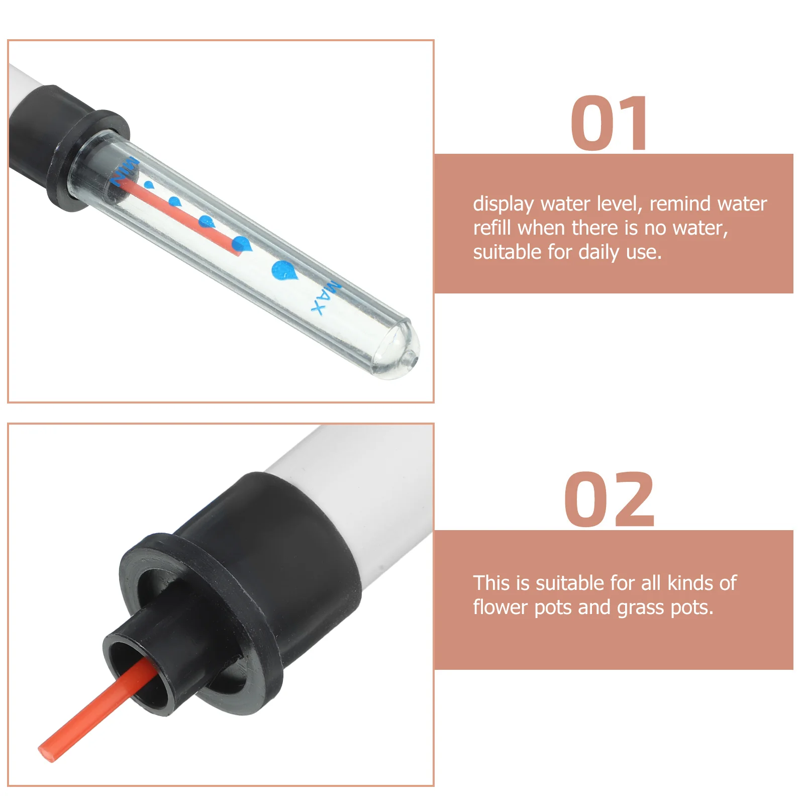 2 шт. индикатор уровня воды цветочный горшок ареометр для комнатных растений