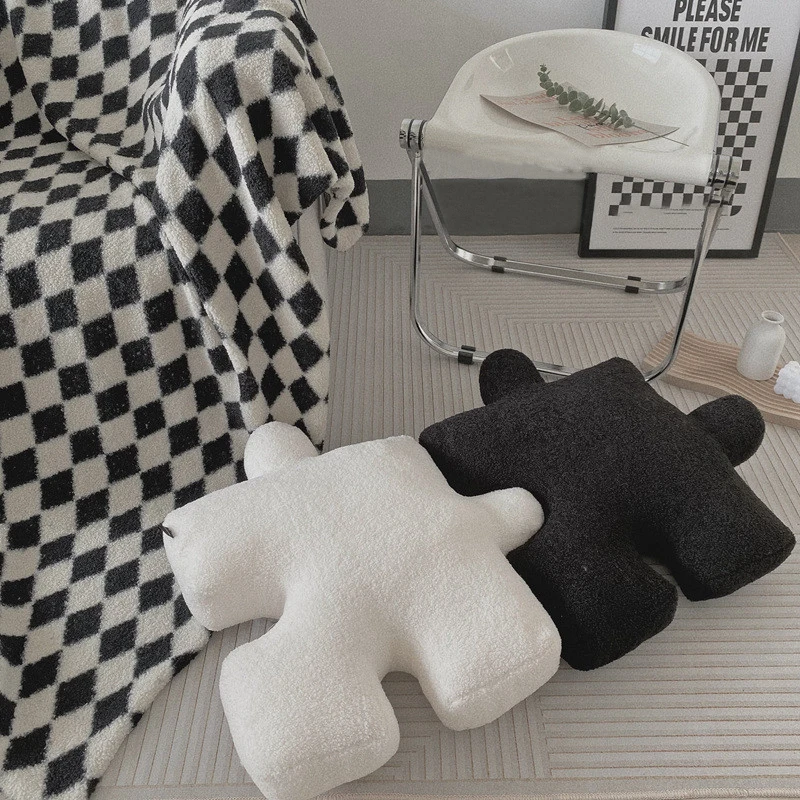 Creative Puzzle Shaped Pillow Seat Cushion for Living Room Sofa Throw Pillows Stuffed Plush Toy Crawling Mat Home Decoration 쿠션 |