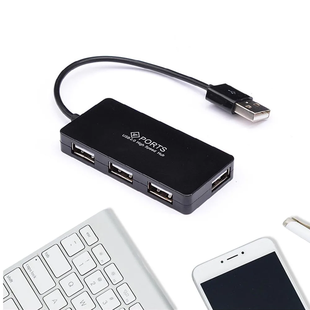 Mini Ultra-Thin USB 2.0 HUB 4 Port Hub One Drag Four Laptop 2.0 Usb Hub Splitter Hub