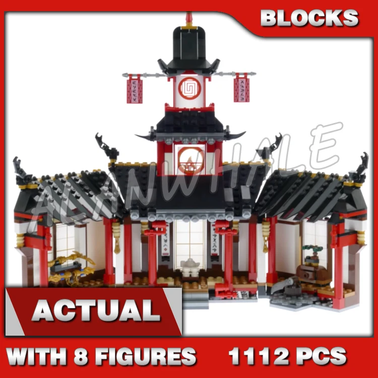 

1112pcs Shinobi Monastery of Spinjitzu Training Station Tea Room Tower 11165 Building Block Sets Compatible With Model