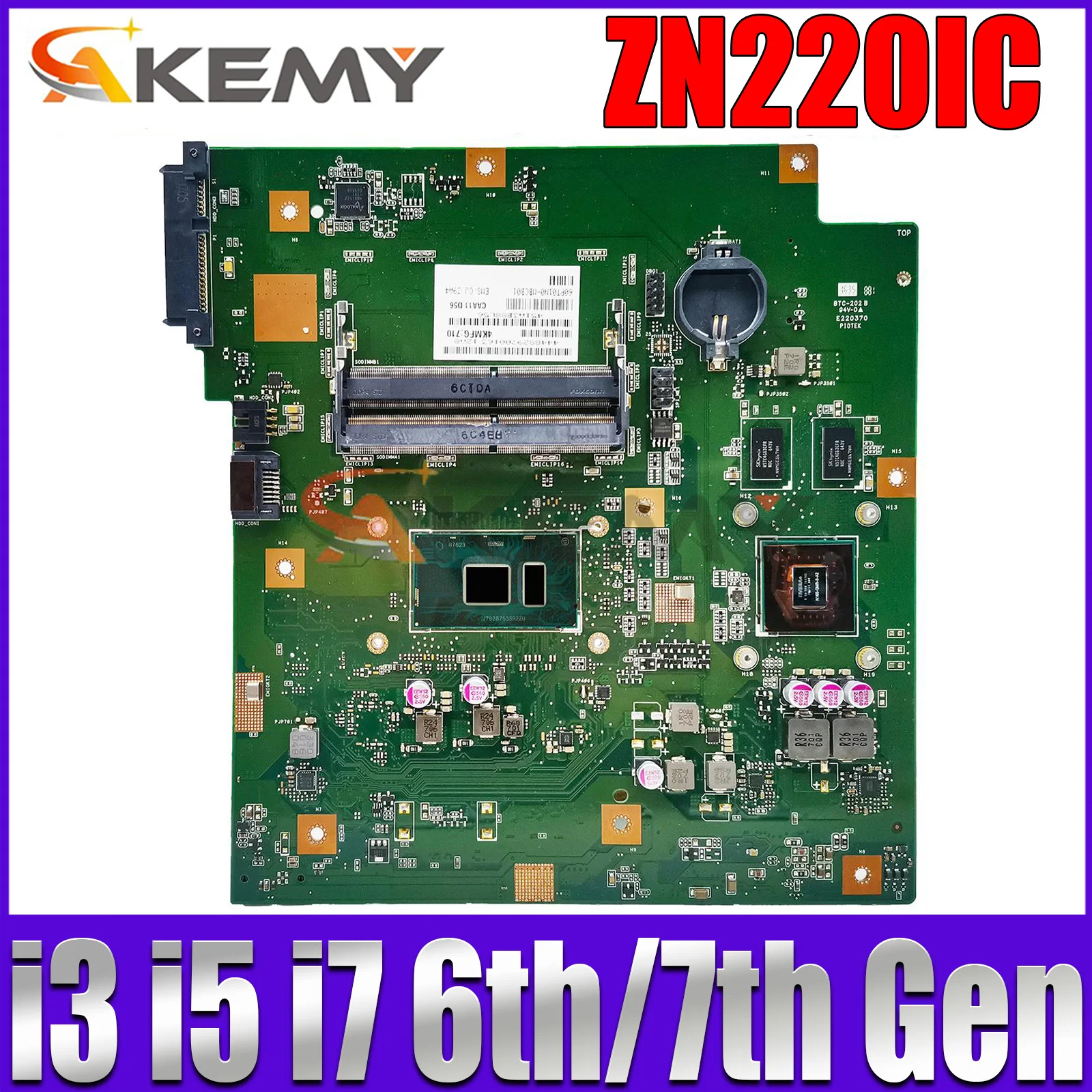 

ZN220IC-K Mainboard For ASUS Zen AiO Pro Z220IC commercial Motherboard I3-6100U I5-6200U I5-7200U I7-6500U Test work 100%