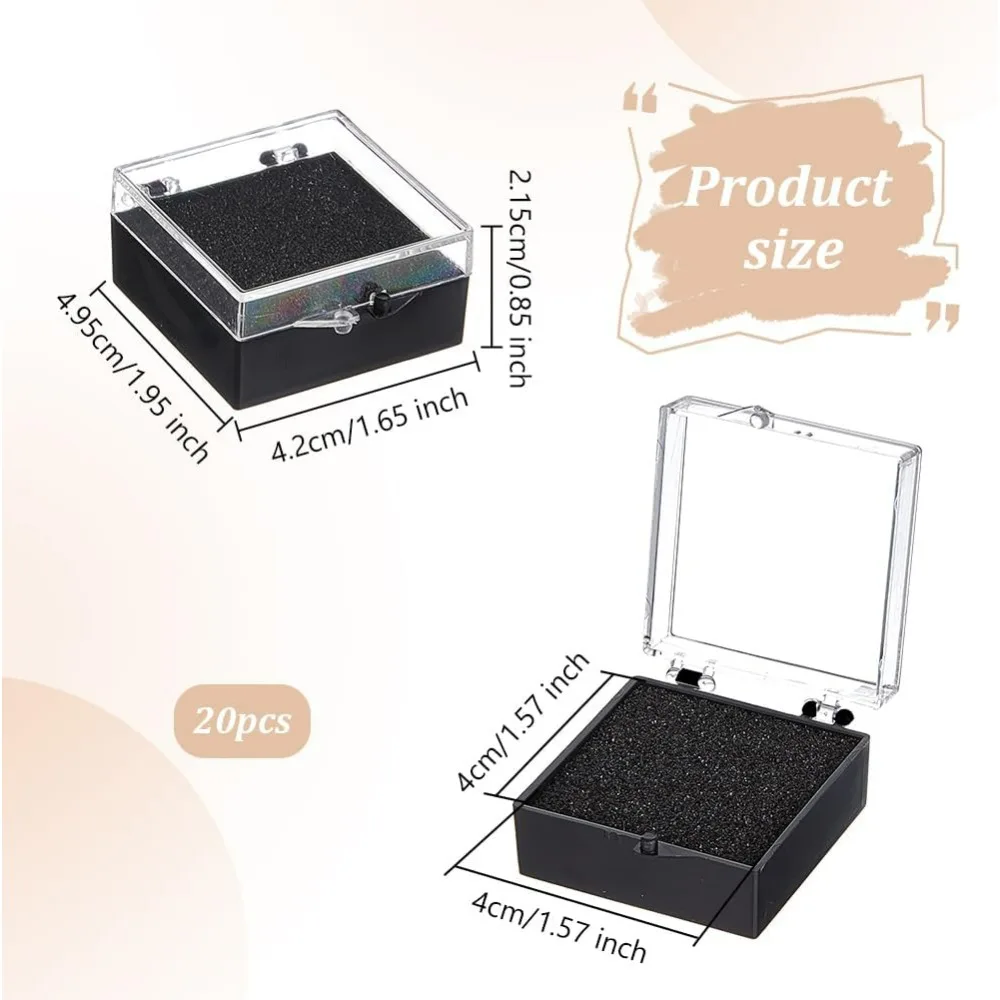 

Пластиковые подарочные коробки для значков 20 шт.