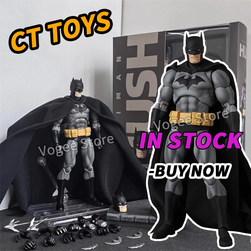Фото В наличии Ct Toys Batman Hush Mafex 126, черная версия, летучая мышь, человек, Dc, аниме, фигурка, статуя, модель, подарки на заказ, детские игрушки №1