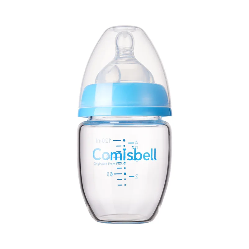 120mL/4 OZ Wide Neck Anti-colic Glass Slow Flow Baby Items F