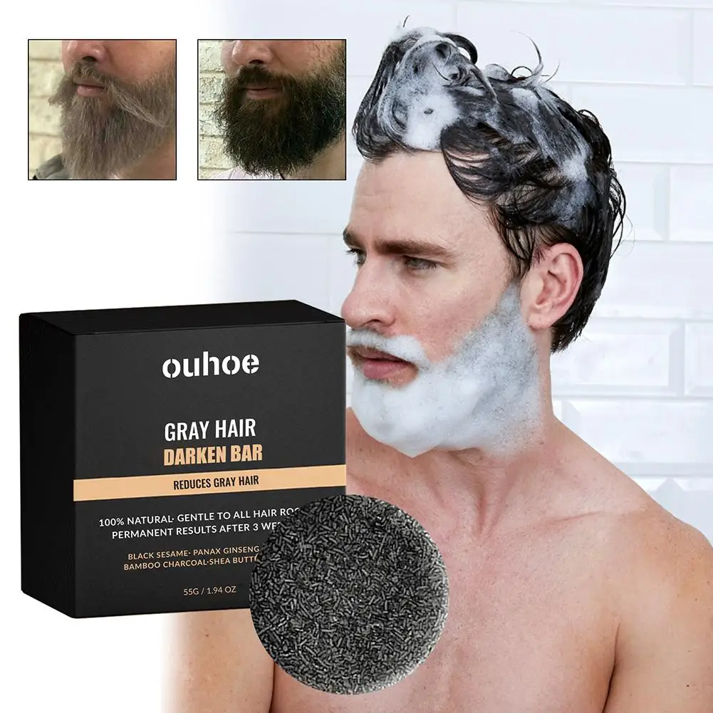

New White Hair Turns Black Soap Moisturizing Skin Anti Hair Loss For Hair Regrowth Bathing Soap With Free Shipping X8E0