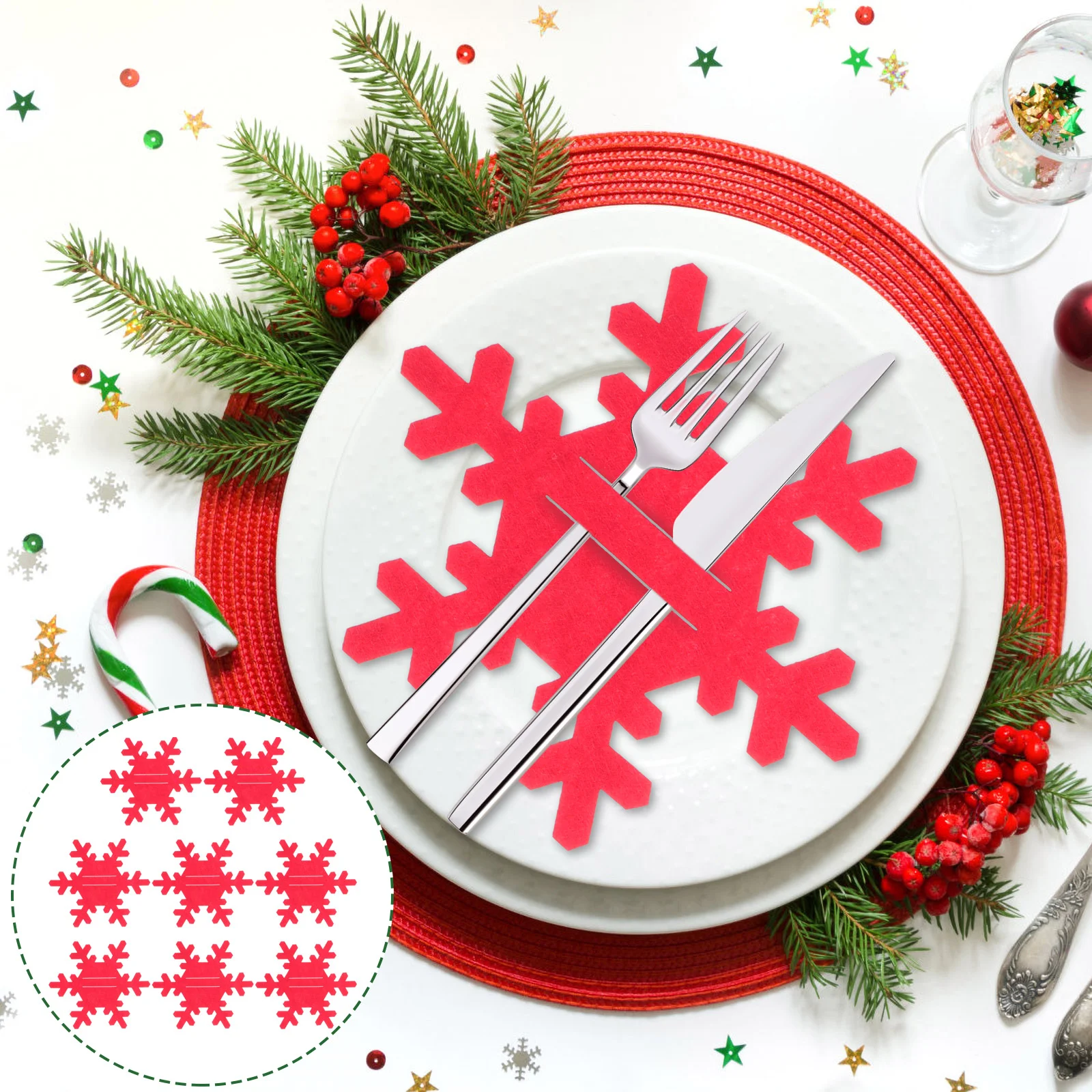 

8 шт. креативные сумки для столовых приборов, Праздничный Рождественский резак, декор для обеденного стола