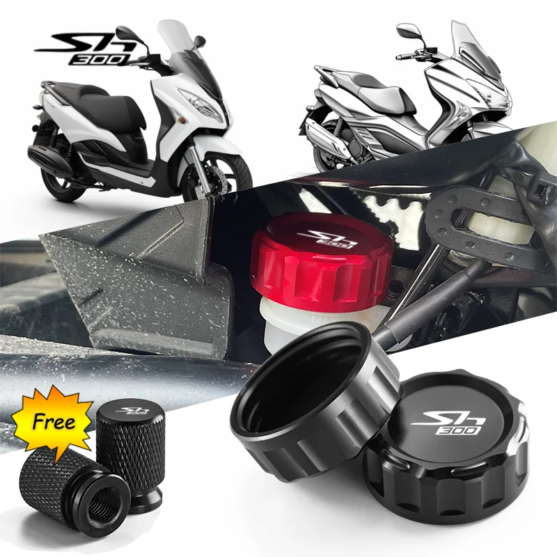 

For Honda SH300 SH 300 SH300I SH 300I I 2022 2023 Motorcycle CNC Aluminum Rear Brake Fluid Cylinder Master Reservoir Cover Cap