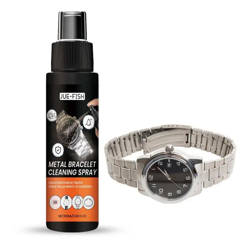 

100ml Jewelry Cleaner Watch Spray Versatile Rust Remover Anti Tarnish Color Protection Necklace Watchband Rust Detergent