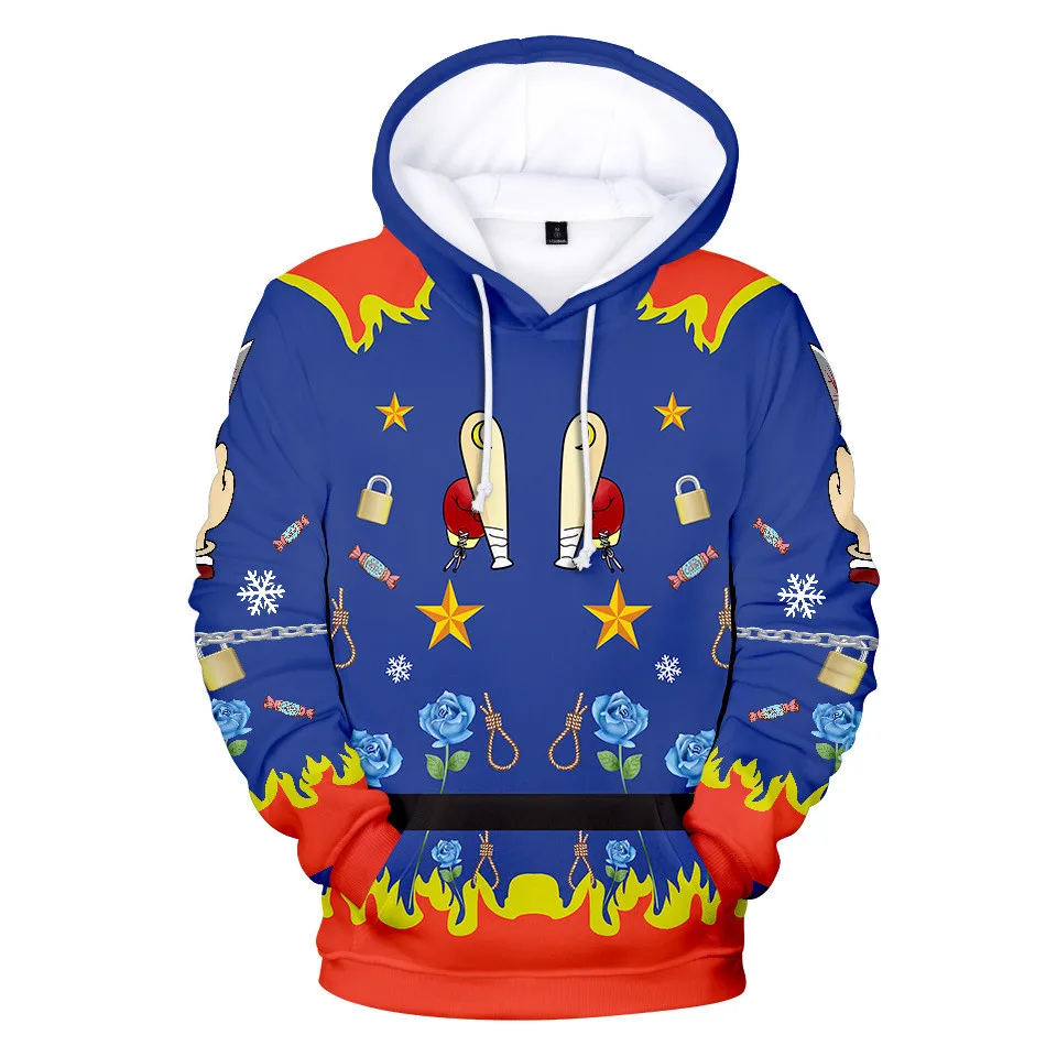 Толстовка с капюшоном и длинным рукавом свитшот 3D принтом птиц добычи худи для