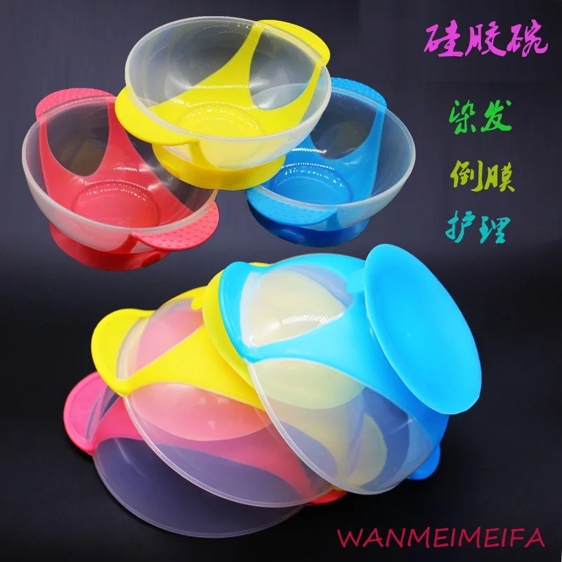 

Elevated Hair Salon Baking Oil Bowl, Hair Dyeing Bowl, Baking Oil Brush, Inverted Mold Bowl, Thick Suction Cup, Silicone Set, Ha