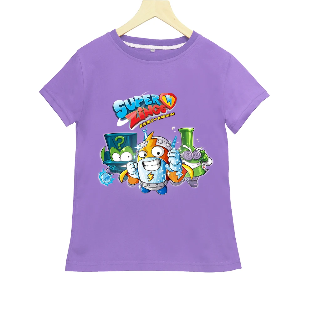

SUOER ZINGS Cartoon Printed Casual Sports Suit Boys and Girls Summer Short-sleeved T-shirt Kids Summer Clothes COTTON