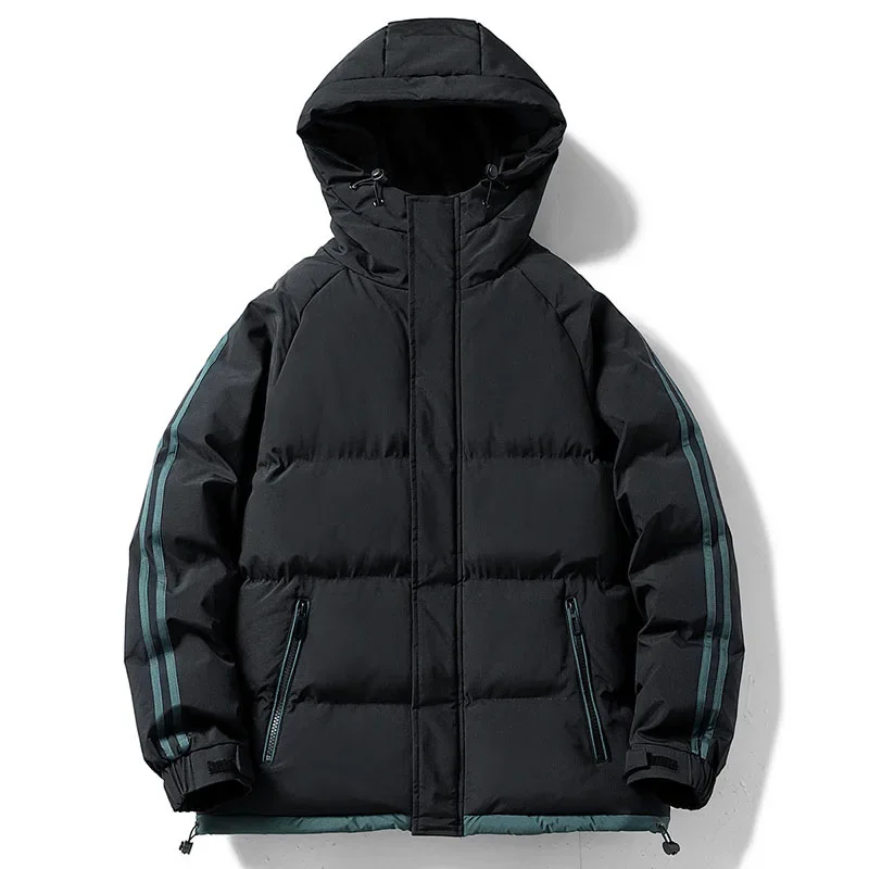 Утолщенное хлопковое пальто для мужчин и женщин свободная куртка с капюшоном