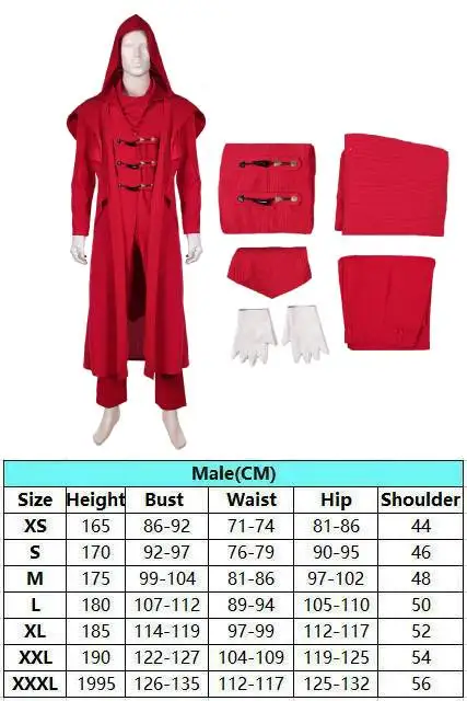 Subliminal Cos Menace косплей мужской фантазия красный игровой боевой костюм фильм легион