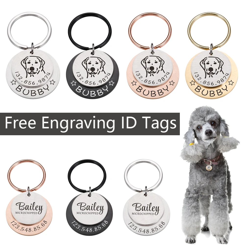 

Personalized Pet ID Tag Pet Cat Collar Accessories Anti-lost Dog Collar Cat Collar Cat Tags Engraved Name Tag Free Engraving
