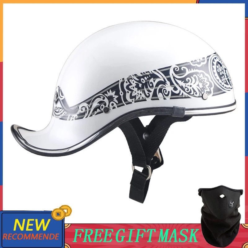 

Vintage Japan Korea Style Safety Crash Half Face Motorcycle Helmet Baseball Cap Chopper Men Women Electric Scooter Casque Cascos