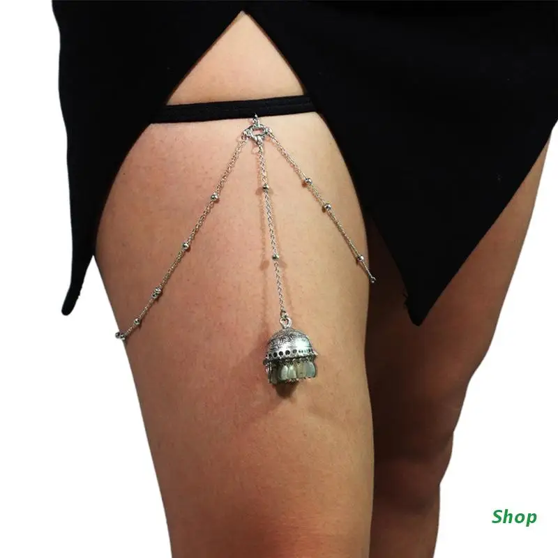 

L5YC Beach Style Lantern Pendant Thigh Chain Leg Chain Gift for Women and Girls