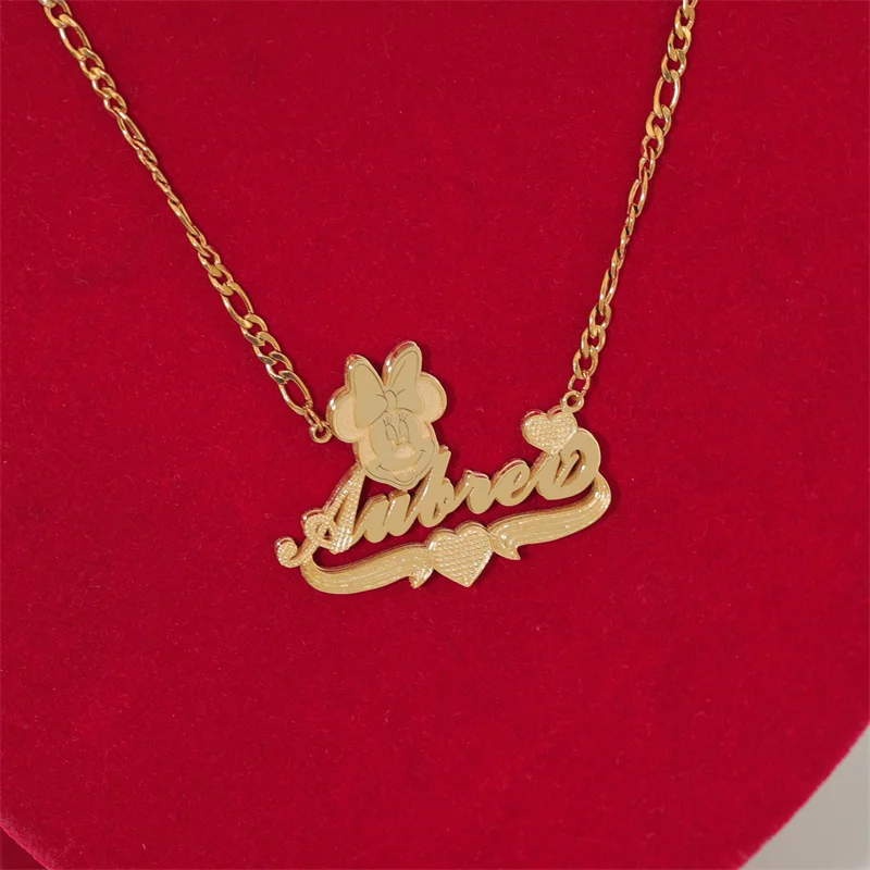 MINISO Дисней Микки Минни ожерелье на заказ персонализированные фотографии фото