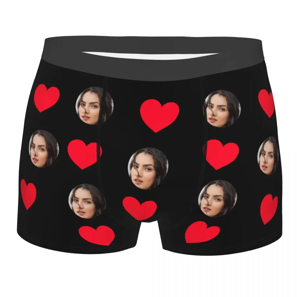 

Personalized Men's Boxer Briefs Girlfriends Wife Faces Photo Novelty Couples Panties Valentine's Gift for Boyfriend Shorts