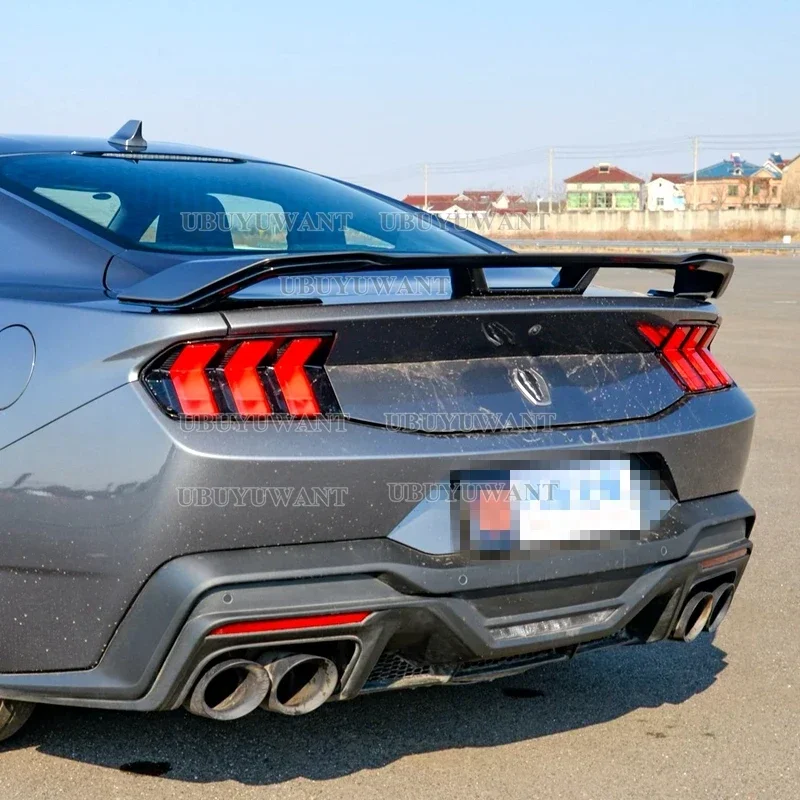 Для НОВОГО Ford Mustang 2024+ года спойлер из АБС-пластика глянцевый черный/CABRON COLOR заднее